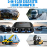 120W Prise Allume Cigare 12V/24V Chargeur Voiture Rapide avec 3 Prises et Ports USB C PD 3.0 & QC 3.0, Adaptateur Allume Cigare 