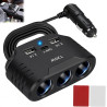 120W Multiprise Allume Cigare 12V/24V avec 3 Prises & Chargeur Voiture USB C + 2 USB, Adaptateur Splitter Voiture avec Interrupt