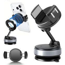 Support Telephone Voiture Magnetique pour Mag-Safe,360° Rotation Porte Telephone Voiture Aimant,Support Phone Voitures Pliable a