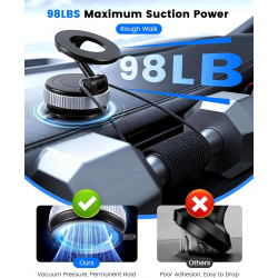 Support Telephone Voiture Magnetique pour Mag-Safe,360° Rotation Porte Telephone Voiture Aimant,Support Phone Voitures Pliable a