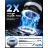 Support Telephone Voiture Magnetique pour Mag-Safe,360° Rotation Porte Telephone Voiture Aimant,Support Phone Voitures Pliable a