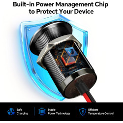 acegoo Prise USB 12V 100W PD3.0 et 20W PD, Camping-Car Voiture Aluminium Ordinateurs Portables USB-C Chargeur, Etanche Charge Ra