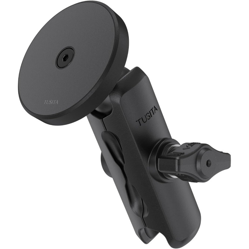 TUSITA 1" Boule Magnétique Voiture Téléphone Support avec Bras à Double Douille Compatible avec iPhone Magsafe, pour Ram Mount B