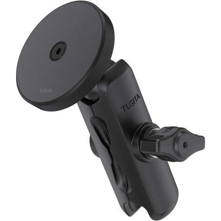 TUSITA 1" Boule Magnétique Voiture Téléphone Support avec Bras à Double Douille Compatible avec iPhone Magsafe, pour Ram Mount B