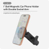 TUSITA 1" Boule Magnétique Voiture Téléphone Support avec Bras à Double Douille Compatible avec iPhone Magsafe, pour Ram Mount B