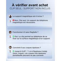 MSXTTLY Clip Téléphone Voiture – VMag-GC 2026 Magnétique pour Supports Magnétiques, sans Anneau Magnétique, Compatible avec iPho