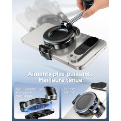 MSXTTLY Clip Téléphone Voiture – VMag-GC 2026 Magnétique pour Supports Magnétiques, sans Anneau Magnétique, Compatible avec iPho
