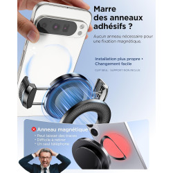 MSXTTLY Clip Téléphone Voiture – VMag-GC 2026 Magnétique pour Supports Magnétiques, sans Anneau Magnétique, Compatible avec iPho