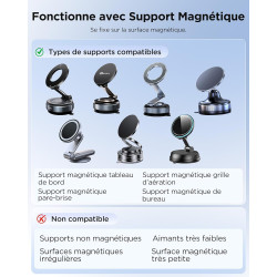 MSXTTLY Clip Téléphone Voiture – VMag-GC 2026 Magnétique pour Supports Magnétiques, sans Anneau Magnétique, Compatible avec iPho