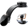 Support Téléphone Voiture Magnétique, Ventouse à Vide avec Bras en Alliage Flexible & Rotation 360°, Support Tableau de Bord & P