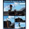 Support Téléphone Voiture Magnétique, Ventouse à Vide avec Bras en Alliage Flexible & Rotation 360°, Support Tableau de Bord & P