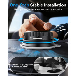 Support Voiture Chargeur sans Fil Magnétique 15W, Bras Flexible en Aluminium Réglable 360°, Ventouse Adhésive Améliorée, Support