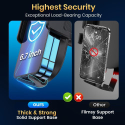 Support de téléphone de voiture, support de téléphone universel pour grille d'aération de voiture, support mains libres, support