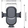 Support de téléphone de voiture, support de téléphone universel pour grille d'aération de voiture, support mains libres, support