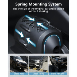 SKTU Support de téléphone portable de voiture pour Mini Countryman U25 2024-2026 2027, rotatif à 360 °, avec bouton de libératio