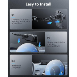 SKTU Support de téléphone portable de voiture pour Mini Countryman U25 2024-2026 2027, rotatif à 360 °, avec bouton de libératio