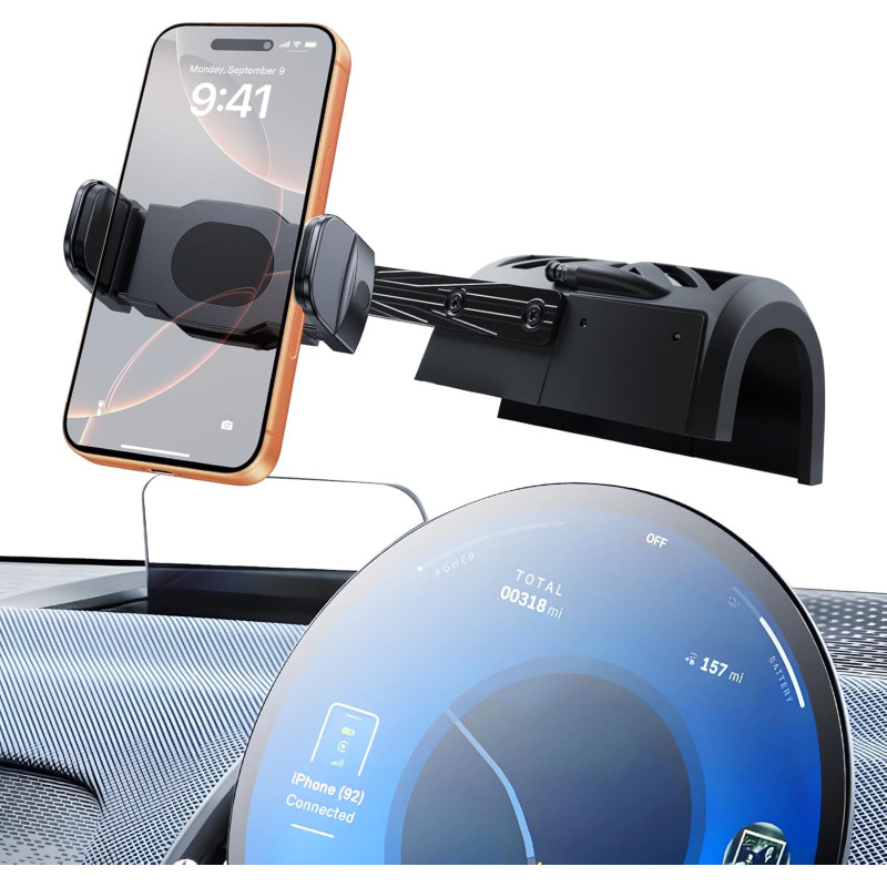 SKTU Support de téléphone portable de voiture pour Mini Countryman U25 2024-2026 2027, extensible, rotatif à 360 °, pour accesso