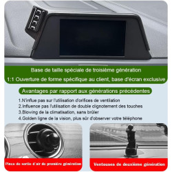 Support Téléphone Voiture pour BMW X1/X2[Compatible uniquement avec l’écran tactile de 6,5 pouces de la BMW F48 (années 2015-201