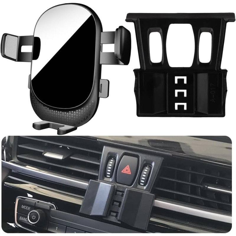 Support Téléphone Voiture pour BMW X1 / X2 - Accessoires [Compatible Uniquement avec BMW F48 F39 (années 2015-2022)] Rotatif 360