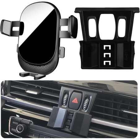 Support Téléphone Voiture pour BMW X1 / X2 - Accessoires [Compatible Uniquement avec BMW F48 F39 (années 2015-2022)] Rotatif 360