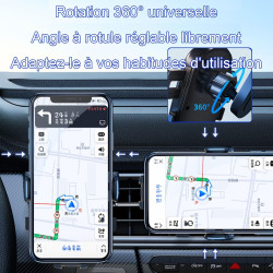 Support Téléphone Voiture pour BMW X1 / X2 - Accessoires [Compatible Uniquement avec BMW F48 F39 (années 2015-2022)] Rotatif 360