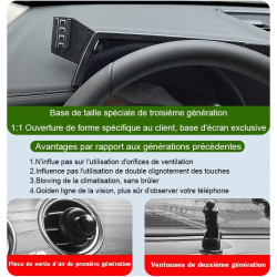 Support Téléphone Voiture pour BMW X1 / X2 - Accessoires [Compatible Uniquement avec BMW U11 U10 l’écran Tactile (années 2022-20