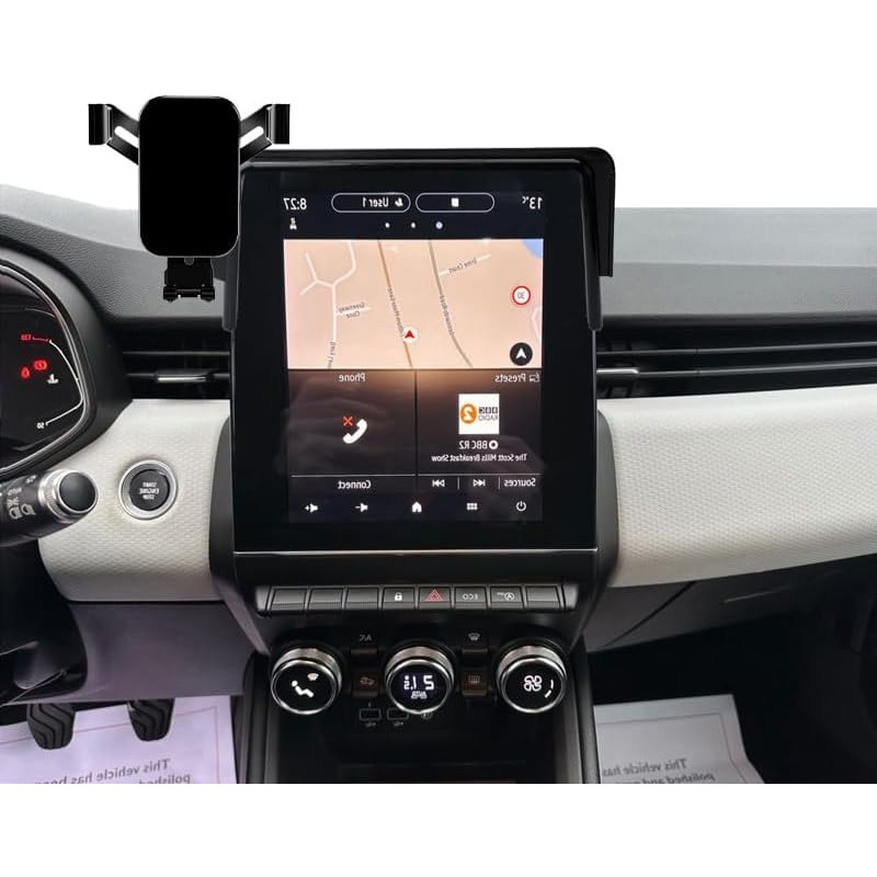 Support de téléphone Portable Compatible avec Renault Clio 5 Captur 2 Zoe 2020 2021 2022 2023 2024 2025 (pour 9,3" Clio 5/ Captu