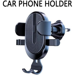 Support Téléphone Voiture pour Renault Clio 2 3 4 5 Sport RS Line 1998-2021 Crochet en Métal Rotation 360° Fixation Grille Aérat
