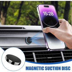 3 Pièces Support Téléphone Voiture Magnétique avec Coussinet Collant Aimant, Porte-Téléphone Universel pour Tableau de Bord Comp