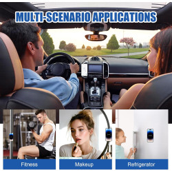 3 Pièces Support Téléphone Voiture Magnétique avec Coussinet Collant Aimant, Porte-Téléphone Universel pour Tableau de Bord Comp