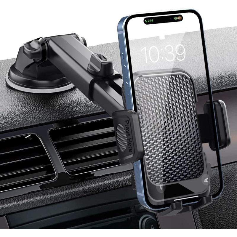 Support de téléphone pour votre voiture avec ventouse puissante, support de téléphone pour accessoires de voiture – Support de t