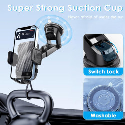 Support de téléphone pour votre voiture avec ventouse puissante, support de téléphone pour accessoires de voiture – Support de t