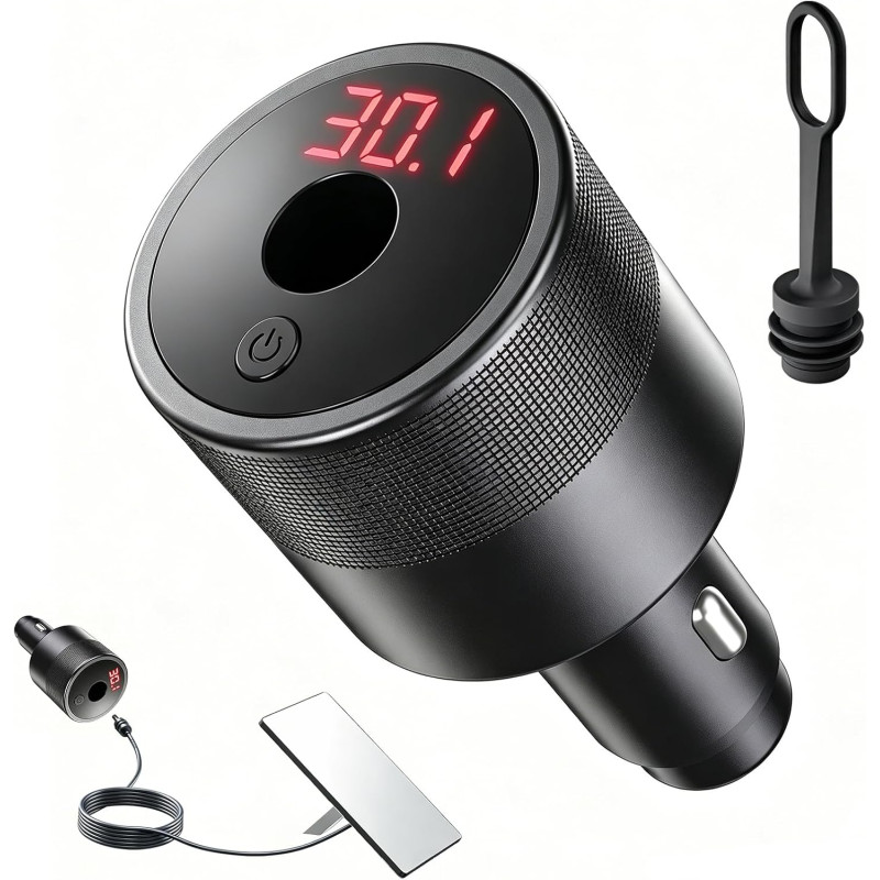Adaptateur Allume-Cigare Starlink Mini, Convertisseur 12V/24V vers 30V 2A 60W avec Affichage de Tension, Sortie DC5521 Femelle, 
