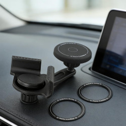 Support magnétique de téléphone pour Tesla Model 3/Y, support réglable avec forte adhérence pour iPhone et Android, support ABS 