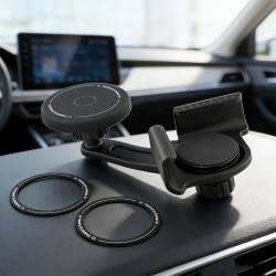 Support magnétique de téléphone pour Tesla Model 3/Y, support réglable avec forte adhérence pour iPhone et Android, support ABS 