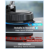 YOSH Support Voiture pour MagSafe, [Ventouse à Vide & 22x Aimants N56], Porte-Téléphone Magnétique, Bras allongé Rotatif à 360° 