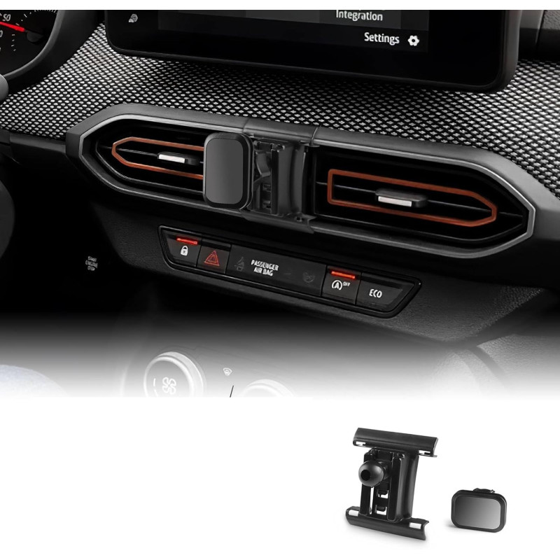 Support de téléphone portable pour grille d'aération de voiture pour Dacia Sandero 3 Sandero Stepway III 2021-2025 - Fixation au