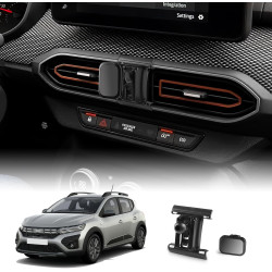 Support de téléphone portable pour grille d'aération de voiture pour Dacia Sandero 3 Sandero Stepway III 2021-2025 - Fixation au