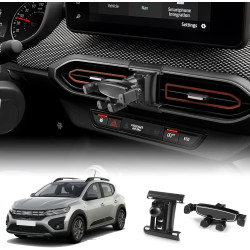 Support de téléphone portable pour grille d'aération de voiture pour Dacia Sandero 3 Sandero Stepway III 2021-2025 - Fixation au