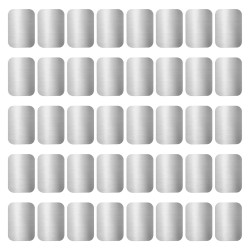 40 Pièces 65 x 45 x 0.3mm Plaques Métalliques Autocollantes, Plaques Métalliques Fines, Plaque Métallique pour Téléphone Portabl