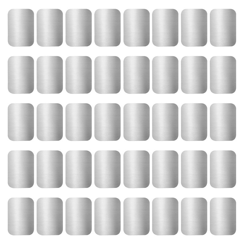 40 Pièces 65 x 45 x 0.3mm Plaques Métalliques Autocollantes, Plaques Métalliques Fines, Plaque Métallique pour Téléphone Portabl