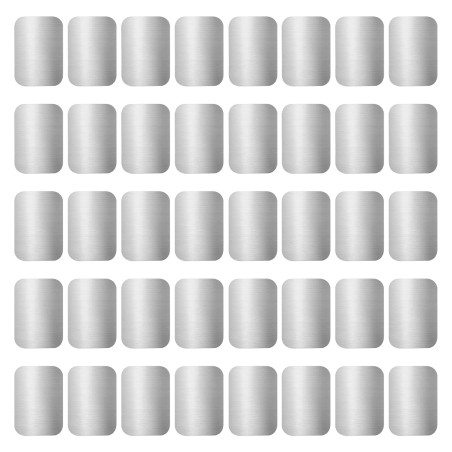 40 Pièces 65 x 45 x 0.3mm Plaques Métalliques Autocollantes, Plaques Métalliques Fines, Plaque Métallique pour Téléphone Portabl