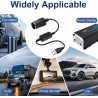 RJLLKD 5 V USB A mâle vers allume-cigare 12 V, adaptateur USB vers allume-cigare 12 V pour briquet de voiture, caméra embarquée,