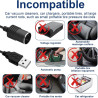 RJLLKD 5 V USB A mâle vers allume-cigare 12 V, adaptateur USB vers allume-cigare 12 V pour briquet de voiture, caméra embarquée,