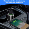 Adaptateur allume-cigare USB, chargeur de voiture double QC3.0 100 W en alliage d'aluminium, mini chargeur de voiture, charge ra