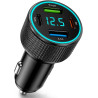 Allume Cigare USB 67,5 W, 4 Ports avec Chargeur Voiture, Compatible USB C PD 30 W et USB A QC 22,5 W, Allume Cigare USB Rapide 1