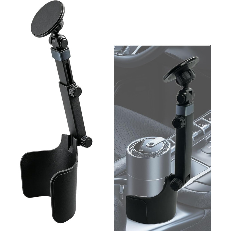 2 en 1 Support Téléphone Voiture Porte-Gobelet, Support Magnétique de Voiture pour Voiture et Camion, Compatible avec Magsafe po