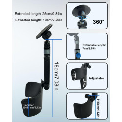 2 en 1 Support Téléphone Voiture Porte-Gobelet, Support Magnétique de Voiture pour Voiture et Camion, Compatible avec Magsafe po