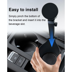 2 en 1 Support Téléphone Voiture Porte-Gobelet, Support Magnétique de Voiture pour Voiture et Camion, Compatible avec Magsafe po