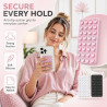 3 Pièces Ventouse Téléphone Portable Support Coque Ventouse Silicone Double Face Pour Selfies Voiture Noir Blanc Rose